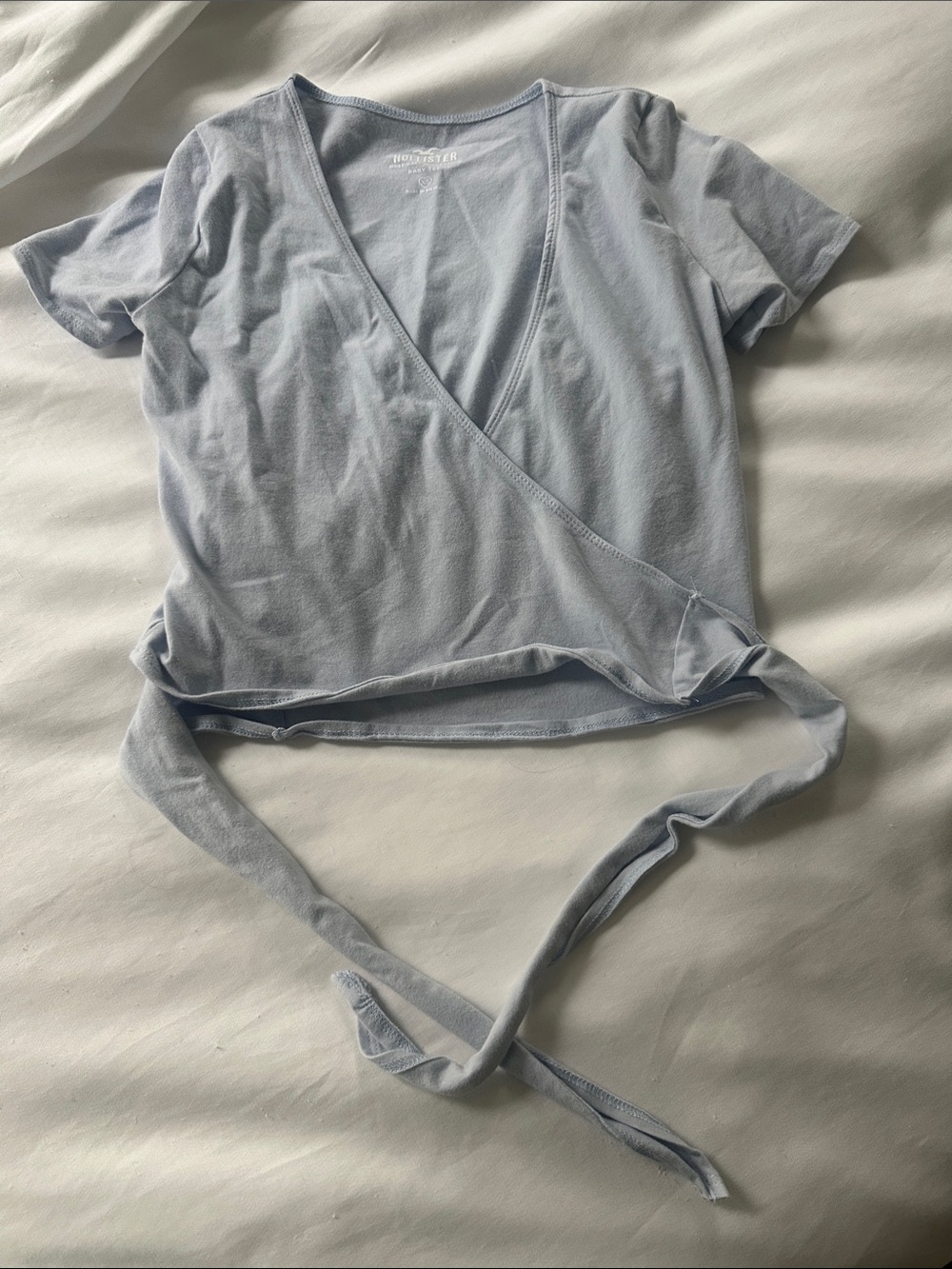 Hollister Light Blue Baby Tee wrap